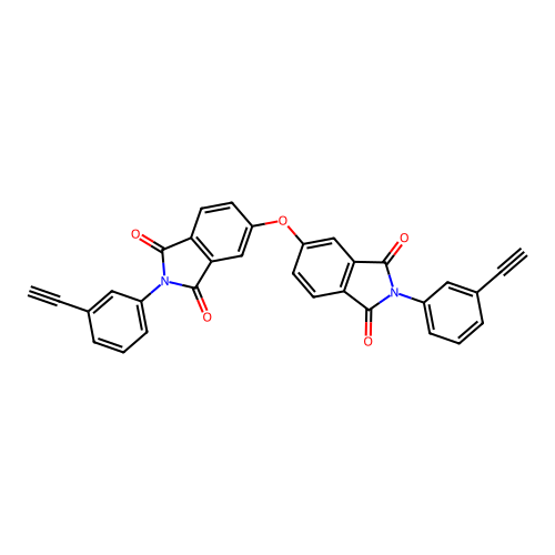 1H-Isoindole-1,3(2H)-dione, 5,5'-oxybis[2-(3-ethynylphenyl)- structure