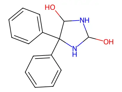 5,5-Diphenylimidazolidine-2,4-diol structure