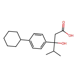 Hydrocinnamic acid, p-cyclohexyl-beta-hydroxy-beta-isopropyl-, (+-)- structure