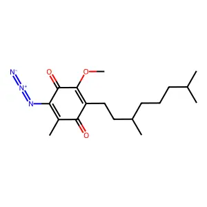 3-Azido-2-methyl-5-methoxy-6-(3,7-dimethyloctyl)-1,4-benzoquinone structure