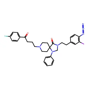 N-(4-azido-3-iodophenethyl)spiperone structure