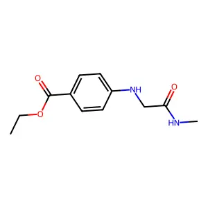 Benzoic acid, p-((methylcarbamoylmethyl)amino)-, ethyl ester structure