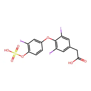 3,3',5-三碘甲状腺乙酸硫酸酯 structure