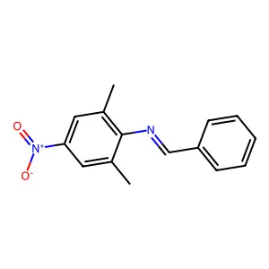 Benzenamine, 2,6-dimethyl-4-nitro-N-(phenylmethylene)- structure