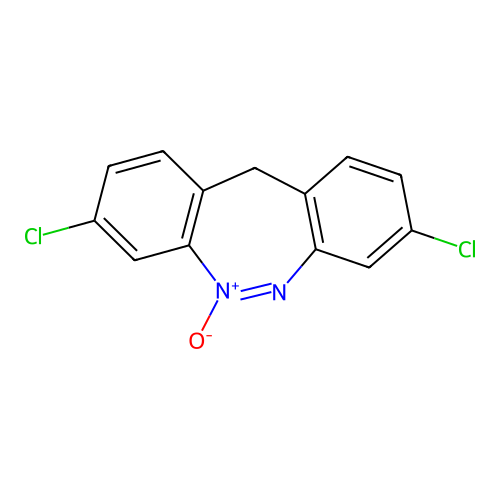3,8-dichloro-5-oxido-11H-benzo[c][1,2]benzodiazepin-5-ium structure