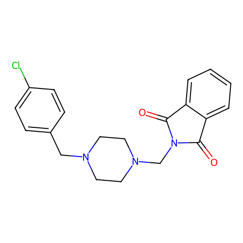 Phthalimide, N-((4-(p-chlorobenzyl)-1-piperazinyl)methyl)- structure