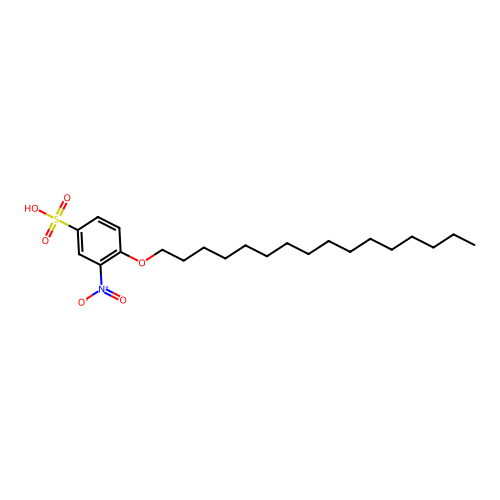4-(Hexadecyloxy)-3-nitrobenzenesulfonic acid structure