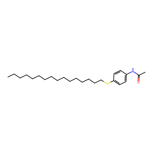 4'-(Hexadecylthio)-acetanilide structure