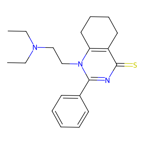 1-(2-(diethylamino)ethyl)-2-phenyl-5,6,7,8-tetrahydroquinazoline-4(1H)-thione structure