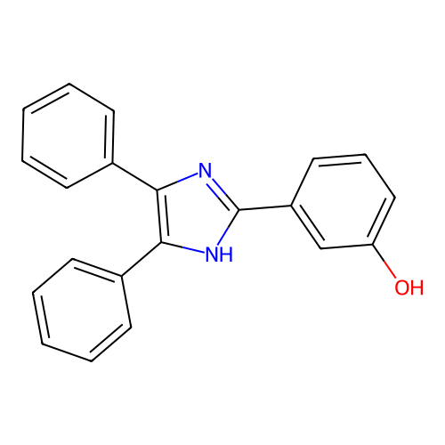 3-(4,5-diphenyl-1H-imidazol-2-yl)phenol structure