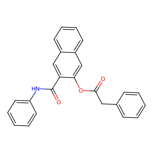 [3-(Phenylcarbamoyl)naphthalen-2-yl] 2-phenylacetate structure