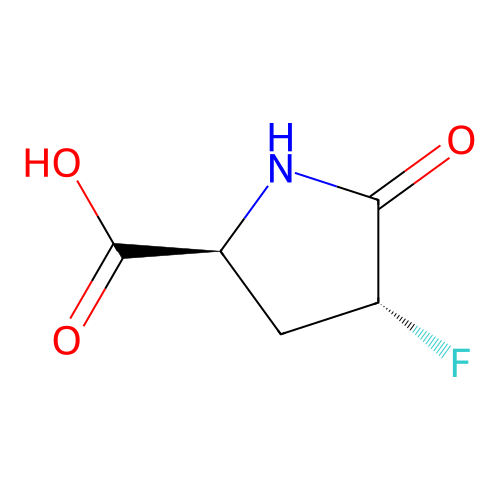 (2S,4R)-4-fluoro-5-oxopyrrolidine-2-carboxylic acid structure