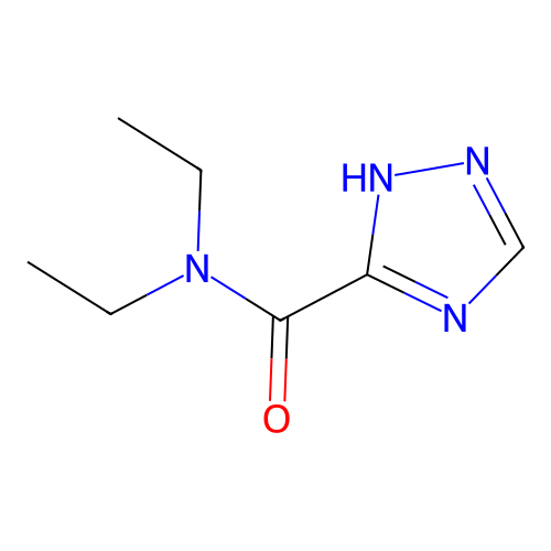 N,N-diethyl-1H-1,2,4-triazole-5-carboxamide structure