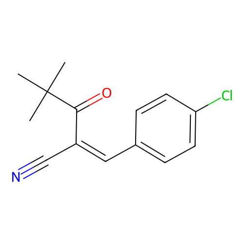2-[(4-Chlorophenyl)methylidene]-4,4-dimethyl-3-oxopentanenitrile structure