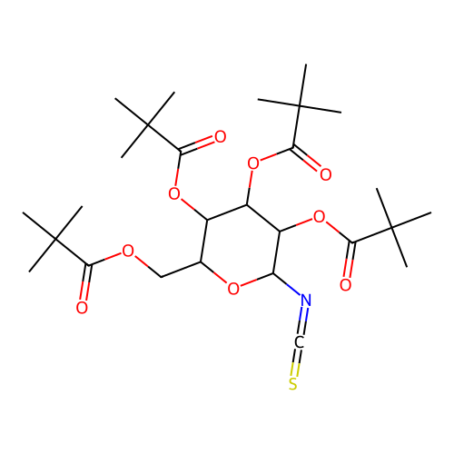 2,3,4,6-Tetra-O-pivaloyl-beta-D-glucopyranosyl isothiocyanate structure