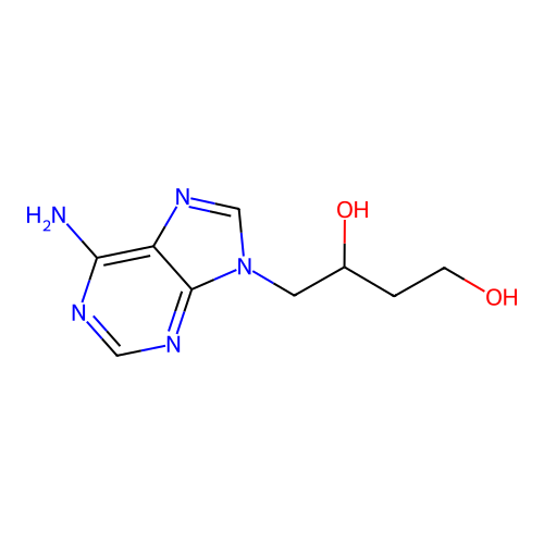 1,3-Butanediol, 4-(6-amino-9H-purin-9-yl)- structure