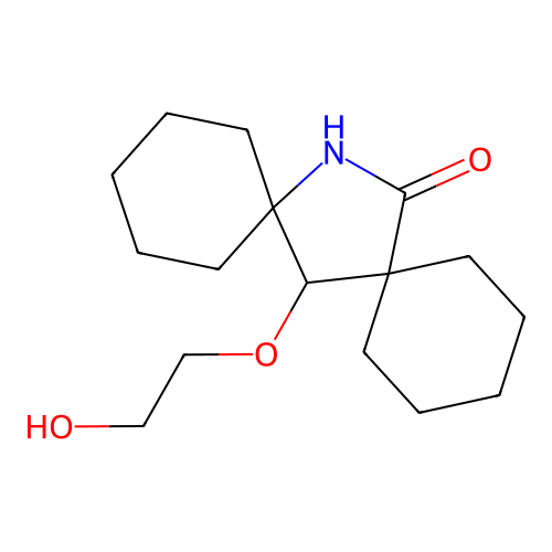 7-(2-Hydroxyethoxy)-14-azadispiro[5.1.5.2]pentadecan-15-one structure