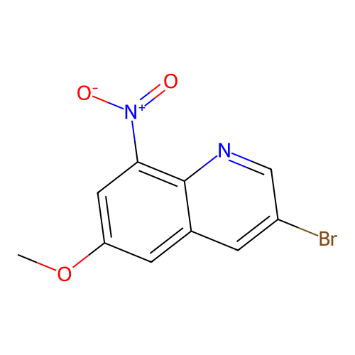 3-Bromo-6-methoxy-8-nitroquinoline structure