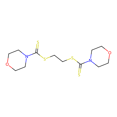 4-Morpholinecarbodithioic acid, ethylene diester structure