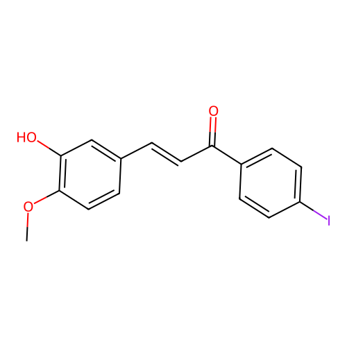 3-(3-Hydroxy-4-methoxyphenyl)-1-(4-iodophenyl)-2-propen-1-one structure