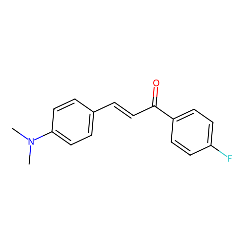 4-(Dimethylamino)-4'-fluorochalcone structure