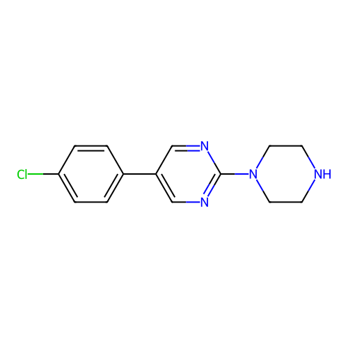 1-(5-(4-Chlorophenyl)-2-pyrimidinyl)piperazine structure