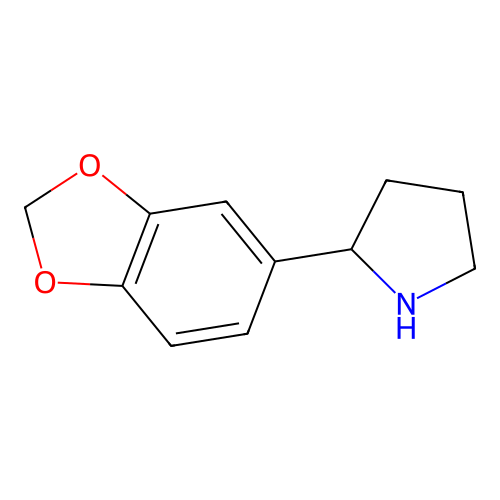 2-(1,3-Dioxaindan-5-yl)pyrrolidine structure