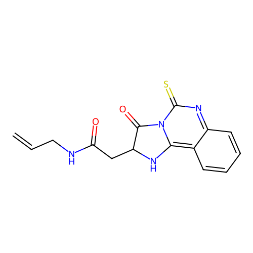 N-allyl-2-(3-oxo-5-thioxo-2,3,5,6-tetrahydroimidazo[1,2-c]quinazolin-2-yl)acetamide structure