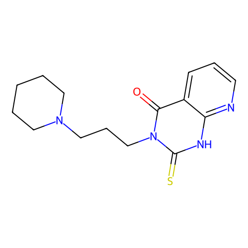 3-(3-piperidin-1-ylpropyl)-2-sulfanylidene-1H-pyrido[2,3-d]pyrimidin-4-one structure