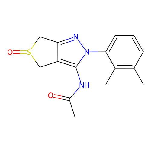 N-[2-(2,3-dimethylphenyl)-5-oxo-4,6-dihydrothieno[3,4-c]pyrazol-3-yl]acetamide structure