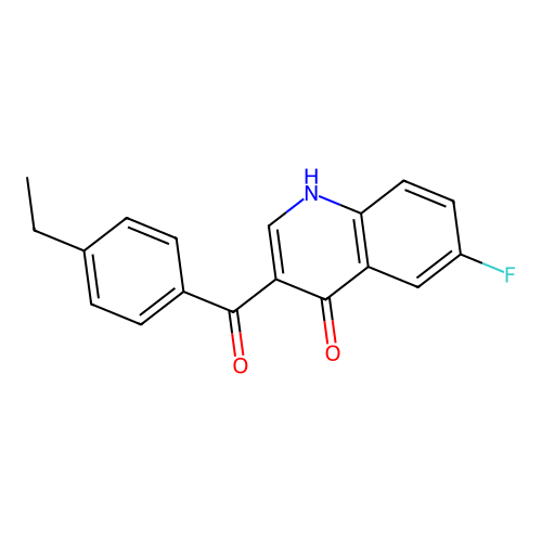 3-[(4-ethylphenyl)carbonyl]-6-fluoroquinolin-4(1H)-one structure