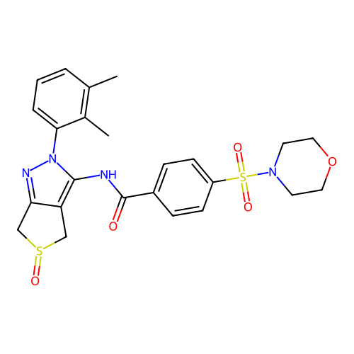 N-(2-(2,3-dimethylphenyl)-5-oxido-4,6-dihydro-2H-thieno[3,4-c]pyrazol-3-yl)-4-(morpholinosulfonyl)benzamide structure