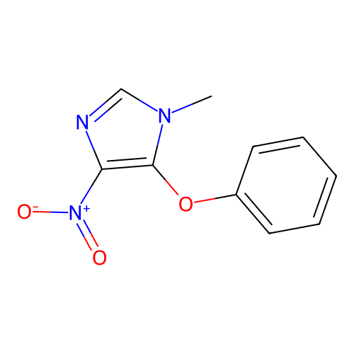 1-Methyl-4-nitro-5-phenoxyimidazole structure