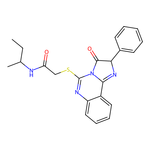 N-(butan-2-yl)-2-({3-oxo-2-phenyl-2H,3H-imidazo[1,2-c]quinazolin-5-yl}sulfanyl)acetamide structure