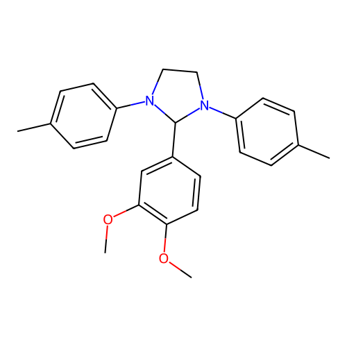 2-(3,4-Dimethoxyphenyl)-1,3-bis(4-methylphenyl)imidazolidine structure