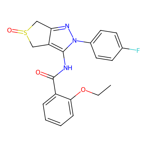 2-ethoxy-N-(2-(4-fluorophenyl)-5-oxido-4,6-dihydro-2H-thieno[3,4-c]pyrazol-3-yl)benzamide structure