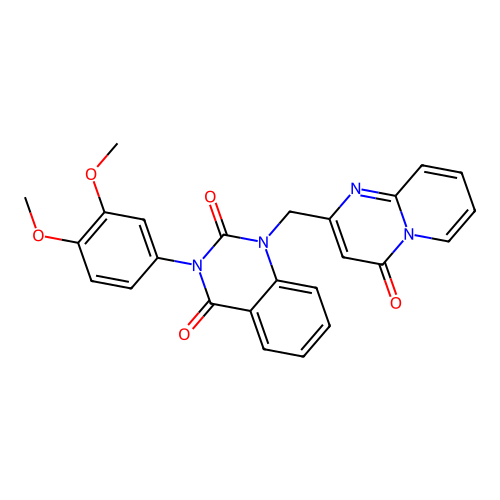 3-(3,4-dimethoxyphenyl)-1-((4-oxo-4H-pyrido[1,2-a]pyrimidin-2-yl)methyl)quinazoline-2,4(1H,3H)-dione structure