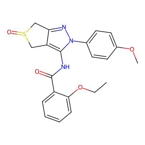 2-ethoxy-N-(2-(4-methoxyphenyl)-5-oxido-4,6-dihydro-2H-thieno[3,4-c]pyrazol-3-yl)benzamide structure