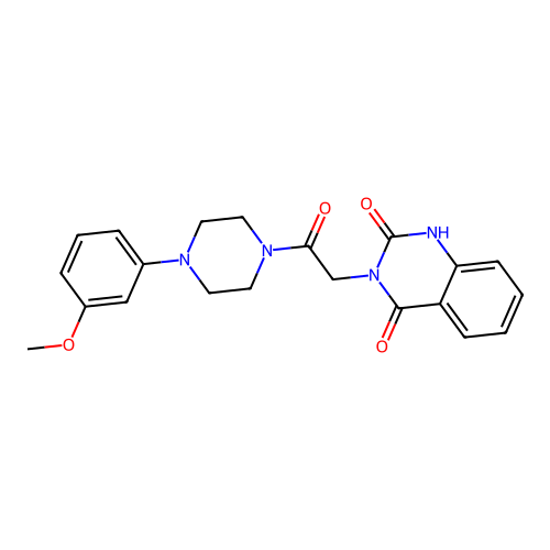 3-[2-[4-(3-methoxyphenyl)piperazin-1-yl]-2-oxoethyl]-1H-quinazoline-2,4-dione structure