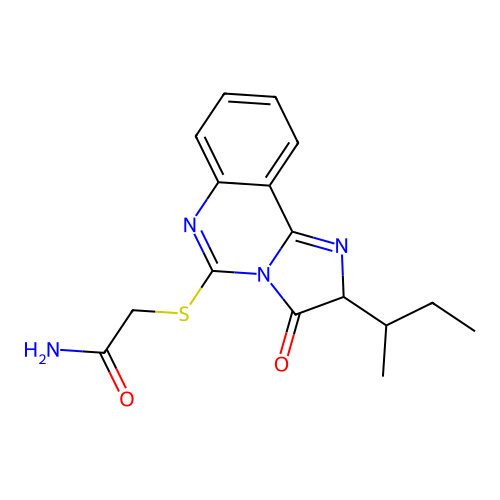2-{[2-(butan-2-yl)-3-oxo-2H,3H-imidazo[1,2-c]quinazolin-5-yl]sulfanyl}acetamide structure