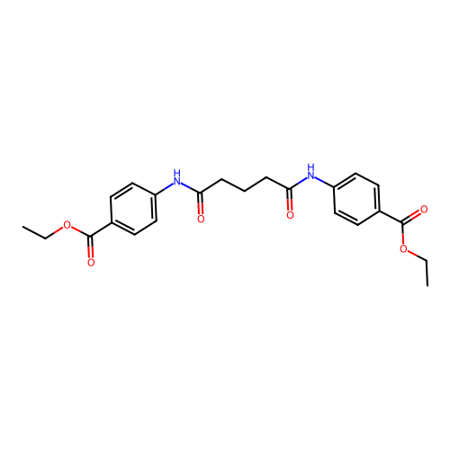 Ethyl 4-[[5-(4-ethoxycarbonylanilino)-5-oxopentanoyl]amino]benzoate structure