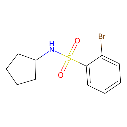 2-bromo-N-cyclopentylbenzenesulfonamide structure
