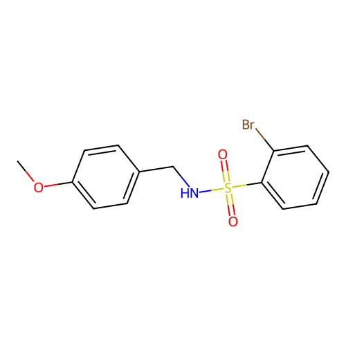 2-Bromo-N-(4-methoxybenzyl)benzenesulfonamide structure