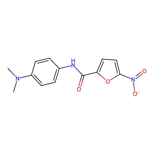 N-[4-(dimethylamino)phenyl]-5-nitro-2-furamide structure