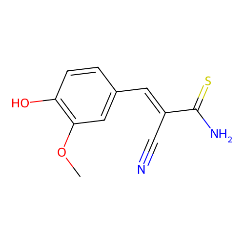 2-Propenethioamide, 2-cyano-3-(4-hydroxy-3-methoxyphenyl)- structure