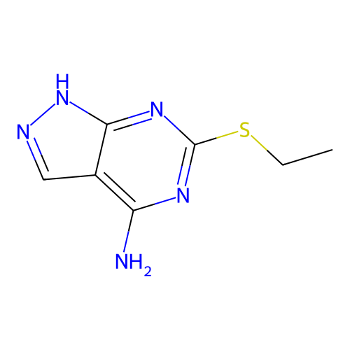 6-(Ethylthio)-1h-pyrazolo[3,4-d]pyrimidin-4-amine structure