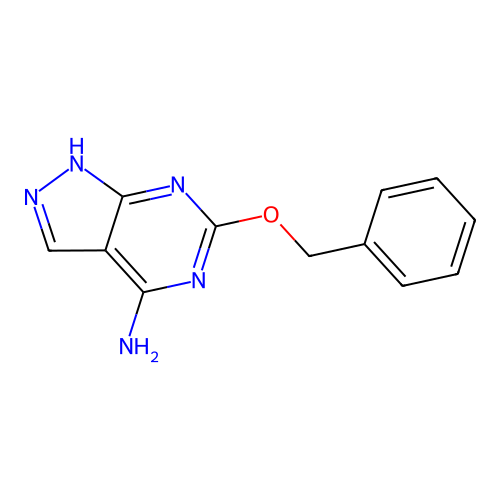 4-Amino-6-benzyloxypyrazolo[3,4-d]pyrimidine structure