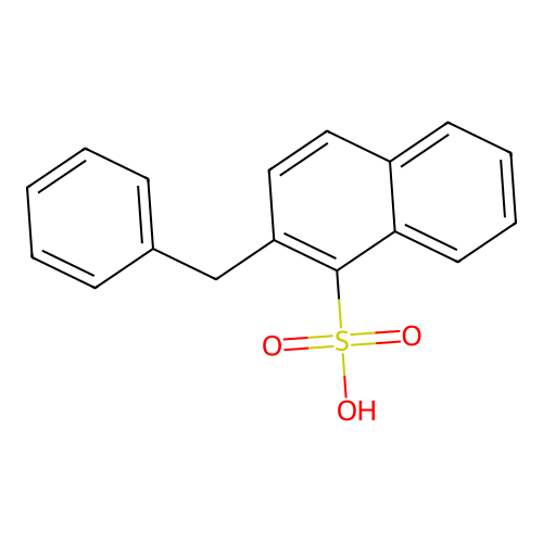 2-(Phenylmethyl)-1-naphthalenesulfonic acid structure