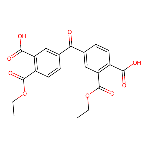 1,2-Benzenedicarboxylic acid, 4,4'-carbonylbis-, ar,ar'-diethyl ester structure