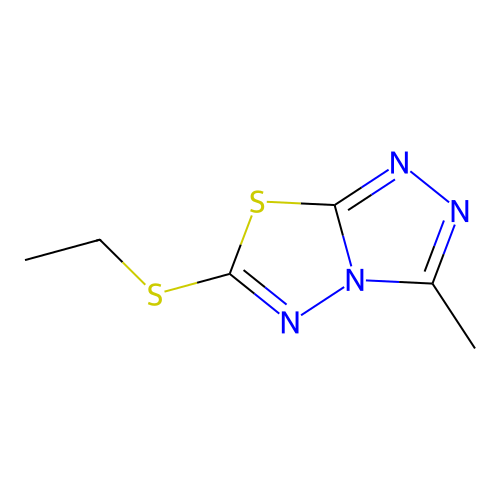 6-(Ethylthio)-3-methyl-1,2,4-triazolo(3,4-b)(1,3,4)thiadiazole structure